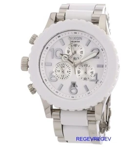 BRAND NEW White Silver 42-20 Chrono Unisex Stainless Steel Analog A037898 42mm - Picture 1 of 2