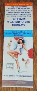 1955 PIN-UP GIRLIE: SAVANNAH SHIP CHANDLERY & SUPPLY CO. (W. REED) (GEORGIA) F17 - Picture 1 of 2