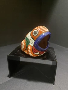 Talavera - handbemalter Frosch mit offenem Mund - Mexiko - Bild 1 von 10