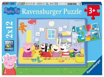 Ravensburger 05574 Adventure 2 x 12 Pieces Peppa Pig Puzzle for Children from 3  - Immagine 1 di 4