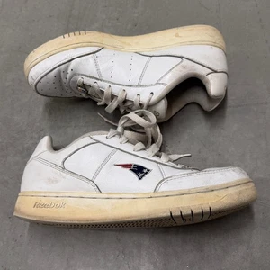 Reebok New England Patriots Shoes Size 9.5 Air Force Style Vintage Rbk White NFL - Picture 1 of 8