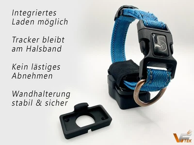GPS Tracker Ladehalter | Hunde | Fressnapf | Halsband Geschirr Wandhalter - Bild 1 von 4