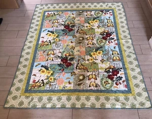 Superb Handmade Quilt Michael Miller French Journal Collection Victorian Fabric - Picture 1 of 5