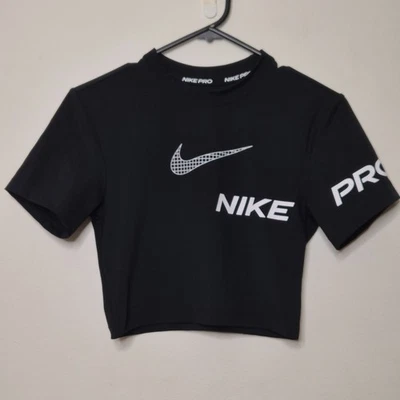Nike Pro Dri-Fit Cropped Training Top Women's Size XS BNWT Activewear DX0078-010 - Image 1 of 4