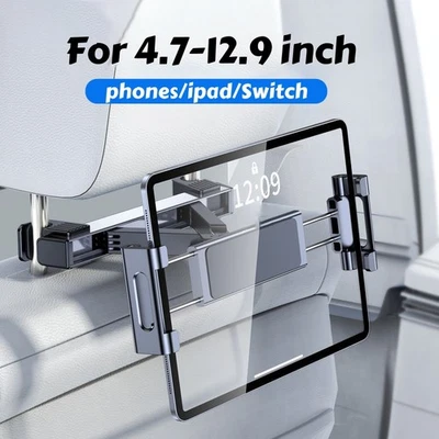 Car Headrest Back Seat Mount Holder 4.7-12.9" Adjustable for Tablet iPad iPhone - Image 1 of 4