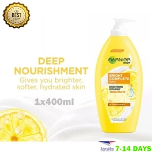 Garnier Body Lotion Brightening Repairing Body Serum Milk UVA UVB 400ml Lemon Ex - Picture 1 of 6