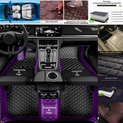 Custom For Audi S6 S7 Car Floor Mats Luxury Cargo Liners Carpets Rugs Waterproof - Image 1 of 4