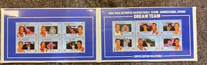 1992 USA Basketball Dream Team Uncut Stamp Sheet Set w Booklet Michael Jordan - Picture 1 of 2