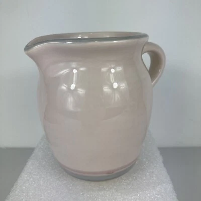 Pfaltzgraff Crema 024 Aura Rosa Azul Bandas en Borde Cerámica Crema Jarra 4.5" Foto 1 de 4