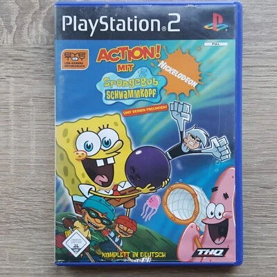 PS2 Action mit Spongebob Schwammkopf und Freunden OVP Sony Playstation 2 Spiel - Bild 1 von 3