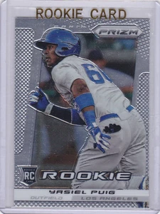 Tarjeta de béisbol YASIEL PUIG RC $$ Dodgers PRIZM ROOKIE LOS ANGELES 2013 ¡Lo último LE! - Imagen 1 de 2
