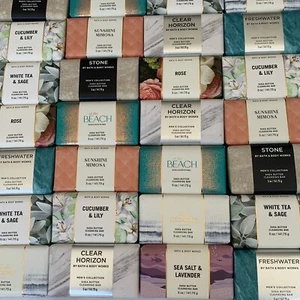 Bath & Body Works Shea Butter Cleansing Bar 5 oz Body Soap Sealed You Pick Scent - Picture 1 of 65