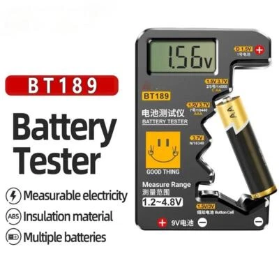 For ANENG BT189 LCD Display Battery Tester - 9V N D C AA AAA Universal Tool KG - Image 1 of 4