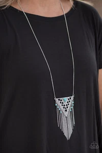 Paparazzi Necklace - Colorfully Colossal - Blue - Picture 1 of 8