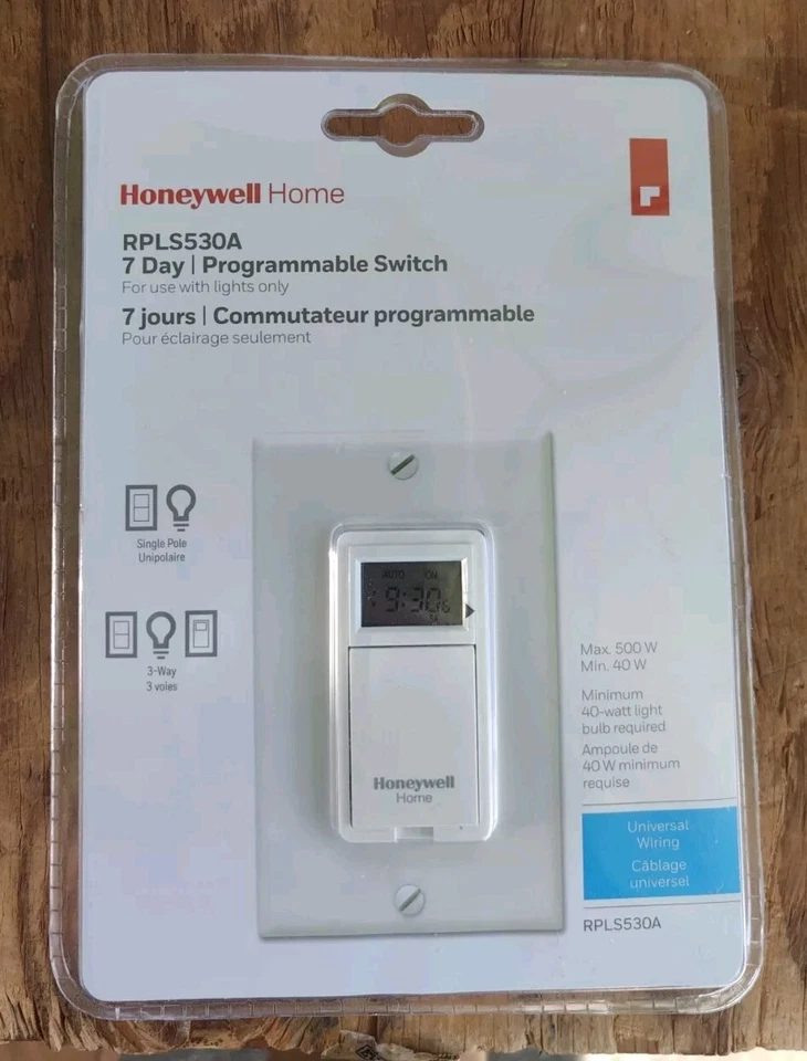 Honeywell Rpls530a 7-day Programmable Timer Switch White