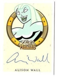 Xena Hercules Animated Autograph card Alison Wall Tethys Rittenhouse