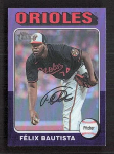 2024 Topps Heritage Hot Box refractor cromado púrpura #36 Felix Bautista - Imagen 1 de 2