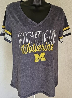 National Collegian Womens Shirt Top Blouse Size M Medium Michigan Wolverines - Image 1 of 4