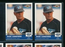 Lot (2) 2005 Grandstand #22 Rick Langford Dunedin Blue Jays (CA62) SWSW6 