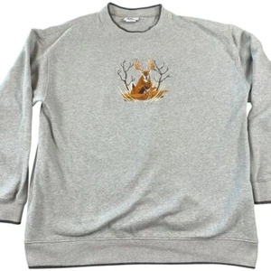 M&C Sport Deer Embroidered Crewneck Sweatshirt Hunting Outdoors Wildlife XXL - Picture 1 of 7