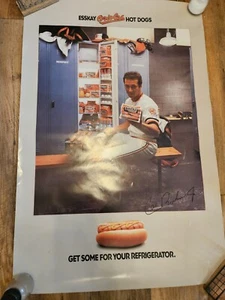 1983 Cal Ripken Baltimore Orioles 24 x 36 Poster Esskay Hot Dogs Poster Original - Picture 1 of 1