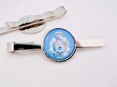 WESTERN AUSTRALIA POLICE BADGE TIE SLIDE TIE GRIP PIN BAR CLIP GIFT - Image 1 of 2