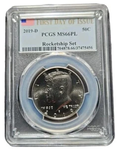 2019 D Rocketship Kennedy Half PCGS MS66PL FDOI - Picture 1 of 2