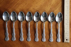 8x Teaspoons VICTORIA Reed & Barton Select 18/10 Glossy Stainless China 6.5" - Picture 1 of 10