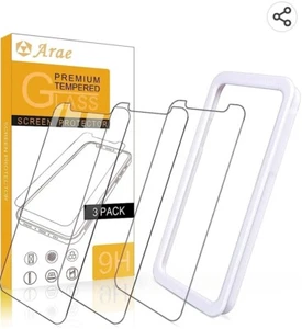 Arae Screen Protector for iPhone 12 / iPhone 12 Pro, HD Tempered Glass Anti Scra - Picture 1 of 6