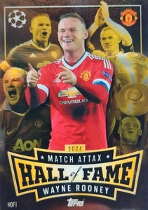 TOPPS Match Attax UCL 2024/25 Hall of Fame HOF 1 WAYNE ROONEY MANCHESTER UNITED - Zdjęcie 1 z 4