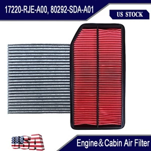 New Engine Filter & Carbon Cabin Air Filter For Honda Ridgeline 3.5L 2006-2014 - Picture 1 of 9