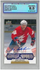 2011 Upper Deck World of Sports MARK MESSIER #358 Auto 💎 DSG 8.5 NM/Mint