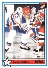 1990-91 7th Inning Sketch WHL #258 Larry Watkins UER