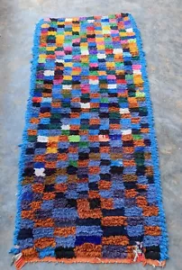Vintage moroccan boucherouite rag rug 186 x 86 cm - Picture 1 of 14