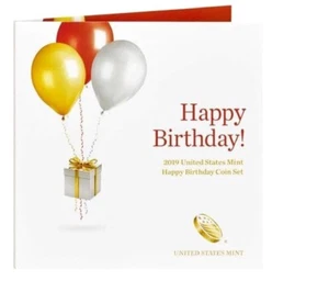 2019 S US Mint Happy Birthday Proof 5 Coin Set (19RE) with Gift Card Folder - Picture 1 of 3