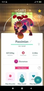 Pokemon Shiny Dynamax Passimian (Tr.a.d.e 20k polvo de estrellas o P.T.C 80k polvo de estrellas) - Imagen 1 de 1