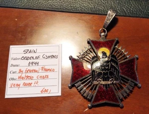 spain militar order - ORDER OF CISNEROS 1944 by: general franco - VERY RARE!!!!! - Picture 1 of 5