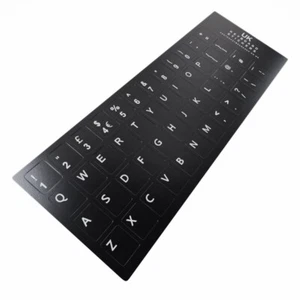 UK ENGLISH KEYBOARD STICKERS Black QWERTY Keyboard Desktop, Laptop, Computer, PC - Picture 1 of 6