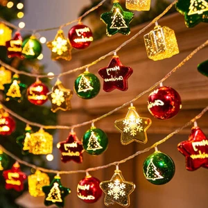 Stringa Natalizia A Led Da 1 5 M 10 Luci A Corda Decorazione Atmosferica ☆ - Picture 1 of 21