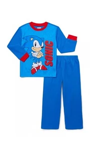 NEW SONIC THE HEDGEHOG FLANNEL PAJAMAS BOYS SIZE 10/12 PJ'S 2-PIECE SET NWT - Picture 1 of 5