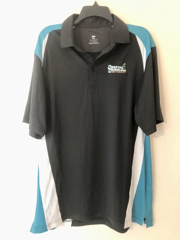Coastal Carolina Chanticleers Men’s Large, Black  White And Green Polo ￼ Cover