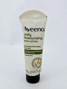 Aveeno Daily Moisturizing Body Lotion Dry Skin Oat Fragrance Free 2.5 oz - Picture 1 of 8