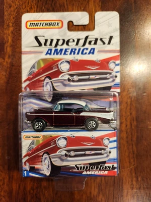 Matchbox 2006 Superfast America #1 1957 Chevy Bel Air capota rígida - Imagem 1 de 2