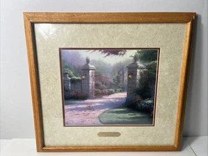 Thomas Kinkade "Rose Gate" Leinwandbild - 22"x 21 1/2" Glasrahmen - Bild 1 von 9