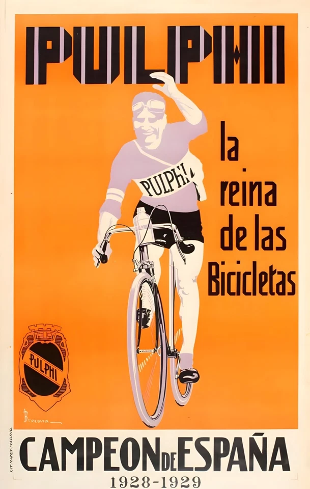 16521.Wall Decor Poster.Interior Art.Pulphi Bicycle Ad Campeon de España Racing - Image 1 of 1