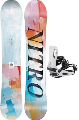 Nitro Lectra Abstract Women's Snowboard 149 cm with Talent Bindings and Bag 2026 - Image 1 of 4