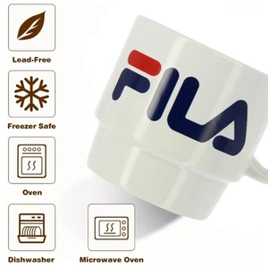 Genuine Fila White Stackable Mug | Cup for Hot Chocolate Expresso For Him/Her - Picture 1 of 8