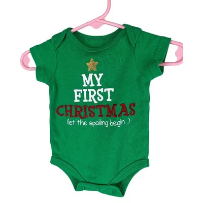 Body Baby Starters Verde Primera Navidad Mi Primera Navidad 0-3 Meses Foto 1 de 4