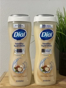 2 Pack Dial Body Wash Moisturizing Healthy Hydration Shea Butter & Vitamin E 16o - Picture 1 of 5