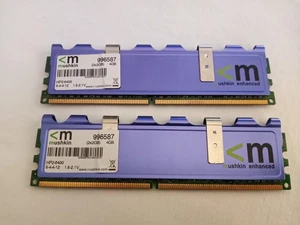 4GB 2x2GB MUSHKIN ENHANCED DDR2-800 996587 HP2-6400 PC2-6400 Ram Memory Kit DIMM - Picture 1 of 3